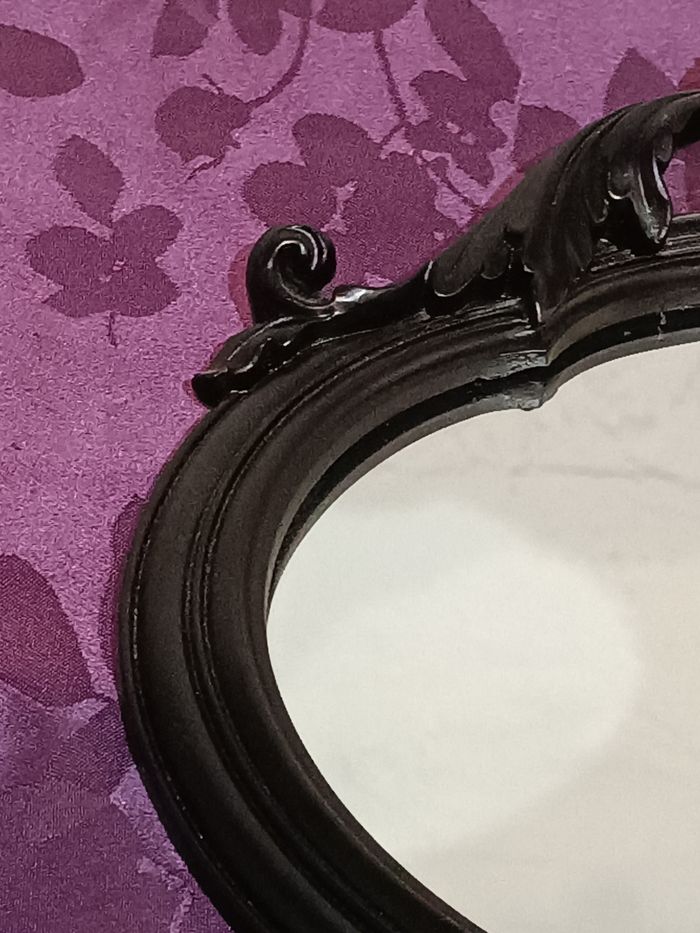Miroir oval noir - photo numéro 4