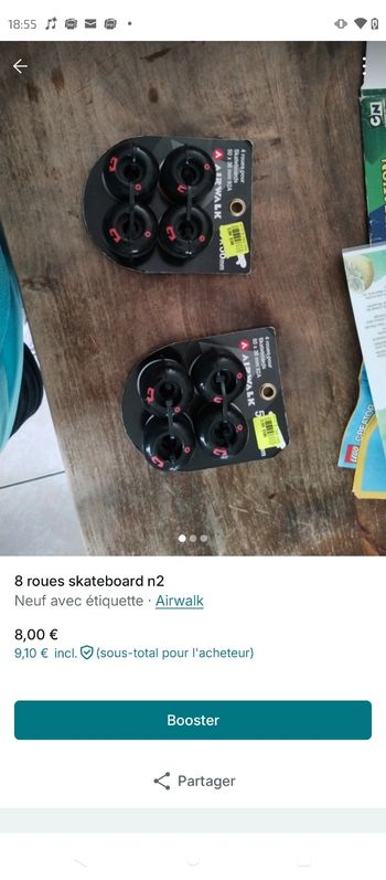 Lot 8 roues  skateboard n2