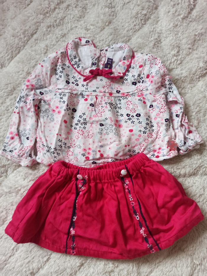 Ensemble haut/jupe sergent major