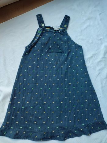 Robe salopette en jean 6 ans