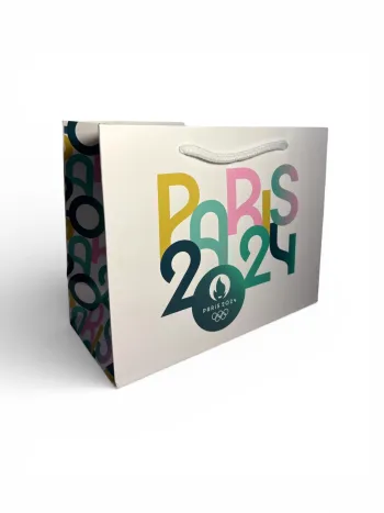 Sac cadeau Jeux Olympiques Paris 2024 23 x 18 x 10,5 cm Neuf 