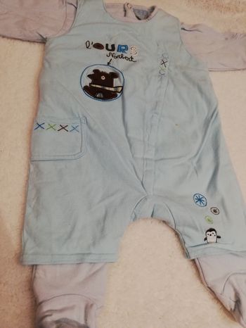 Ensemble garçon 3 mois bleu too n'9