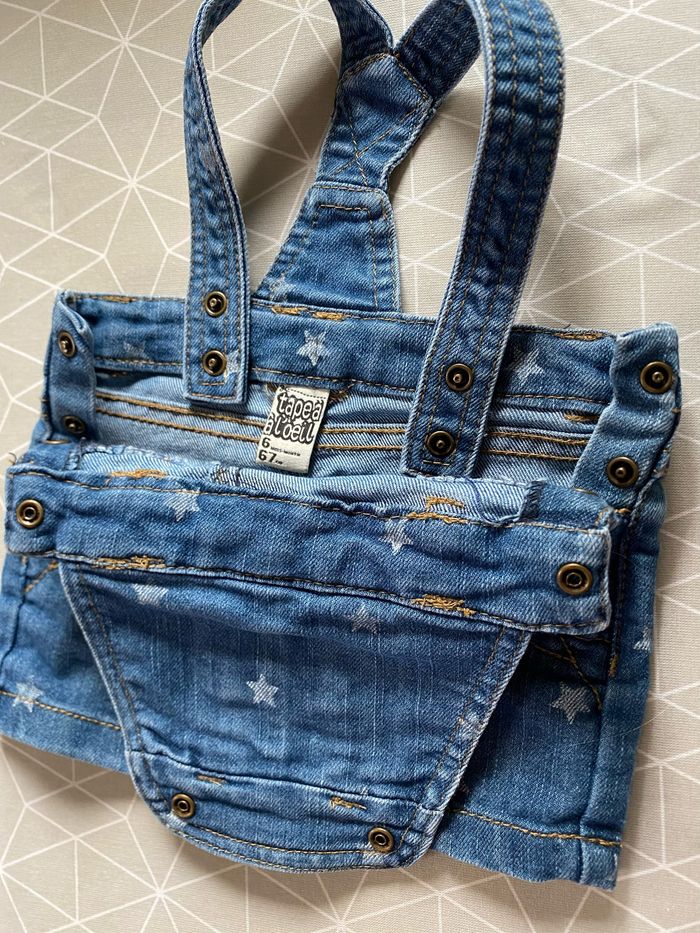 Jupe salopette en jeans étoilé 6 mois Tape à l’œil - photo numéro 6