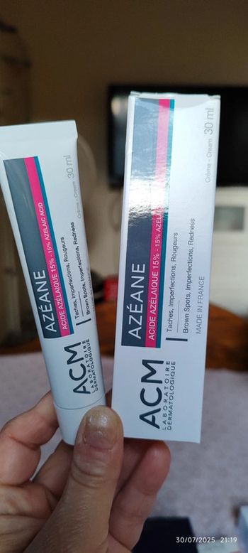 ACM Azéane Crème 15% Acide Azélaïque Anti-Tâches Imperfections et Rougeurs 30ml