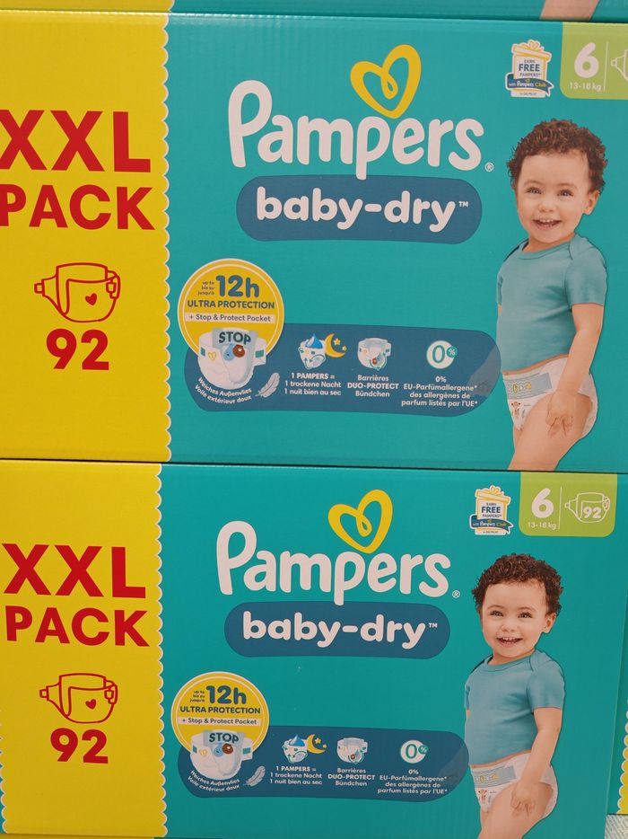 184 couches pampers baby dry