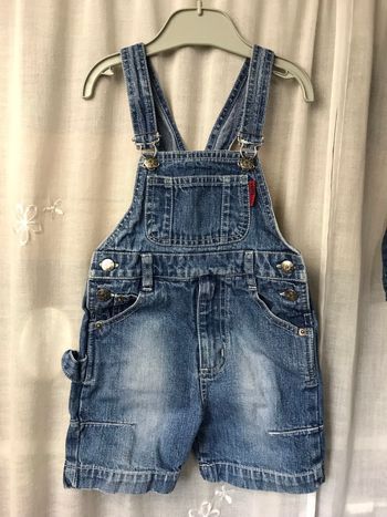 Salopette short en jeans 2 ans Orchestra