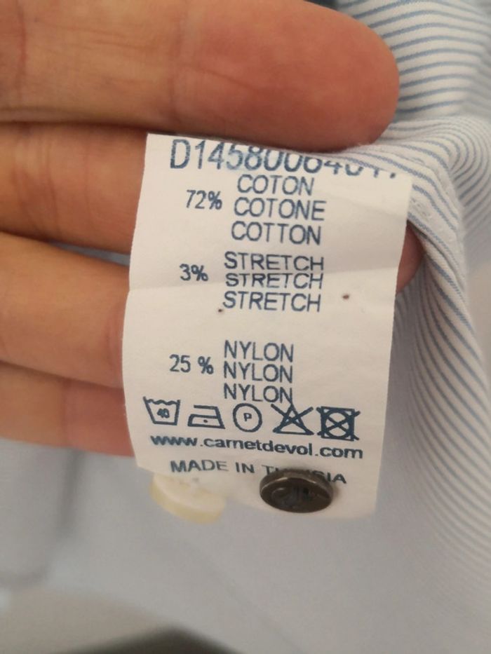 Chemise homme taille L carnet de vol-chemise de cérémonie - photo numéro 4