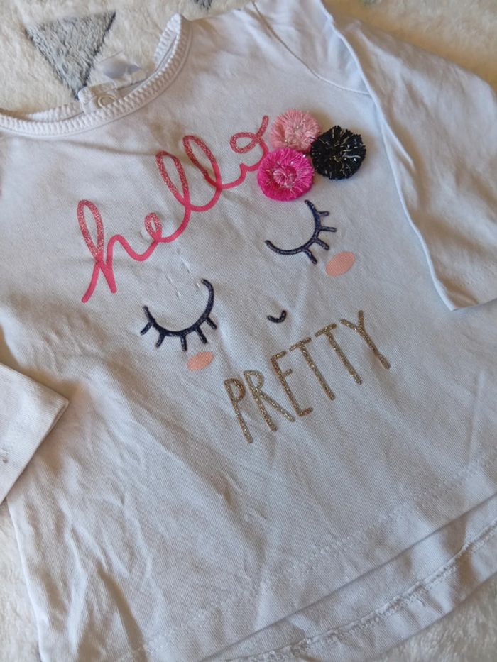 T-shirt hello pretty - photo numéro 3