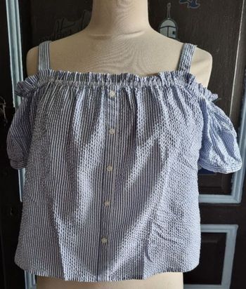 Top rayé épaules dénudée taille S