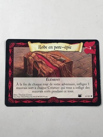 Robe en porc-épic carte Harry potter