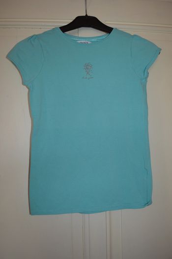 Tee shirt manches courtes Okaidi 10 ans bleu clair