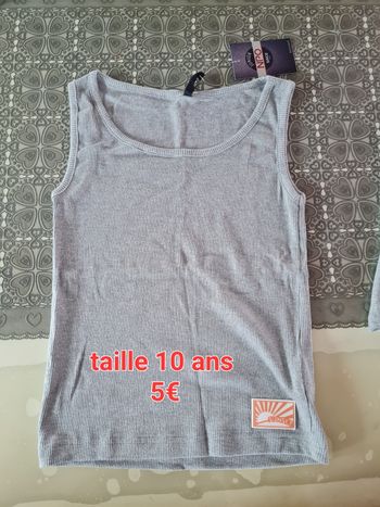 Débardeur NPO gris taille 10 ans neuf
