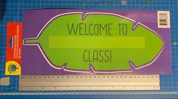 Sticker pour placer ou coller sur la porte de classe, forme de feuille