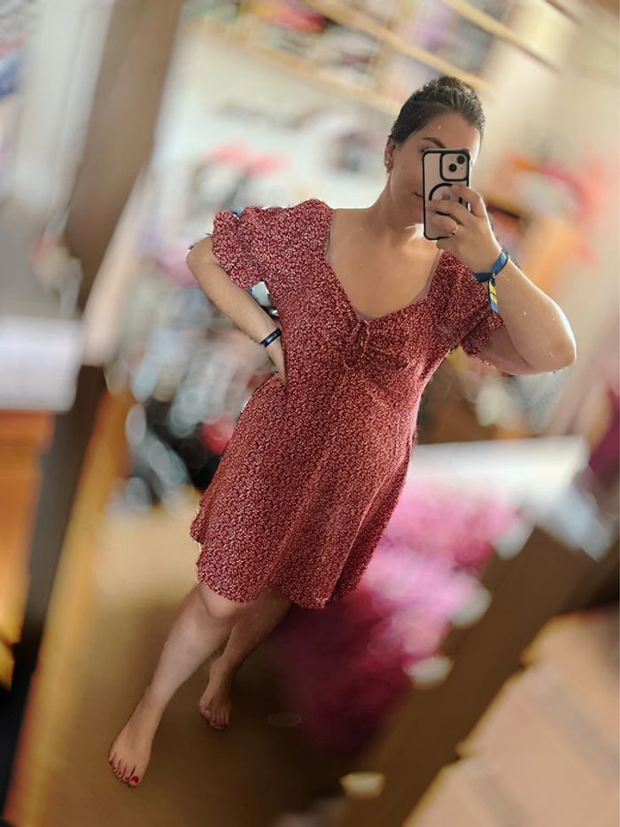 Robe fleuries manches courtes bouffantes Shein - photo numéro 2