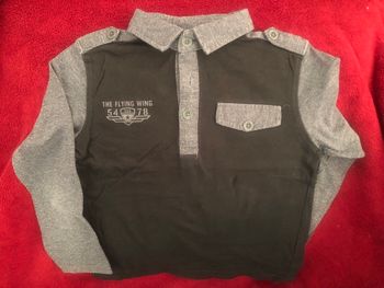 Polo In extenso 6 ans gris manches longues