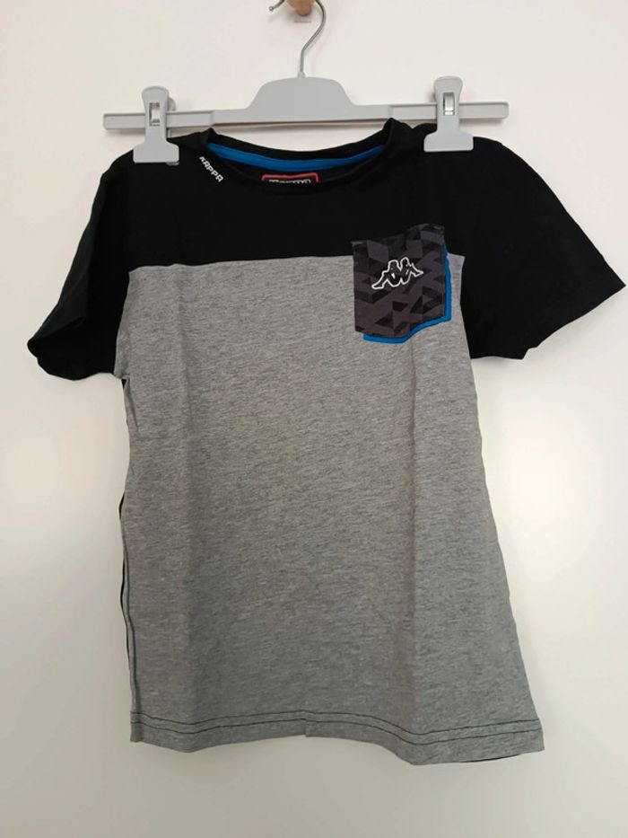 Tee-shirt, kappa , gris et noir