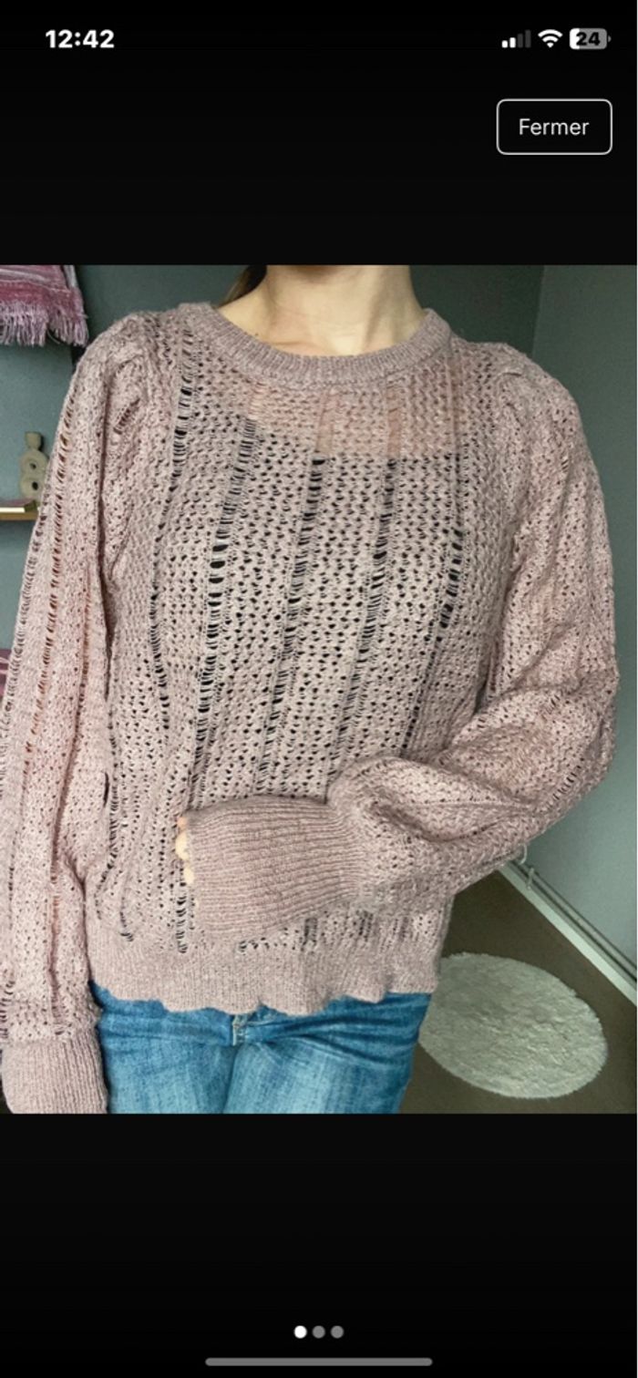 Pull mauve soft rebels taille m