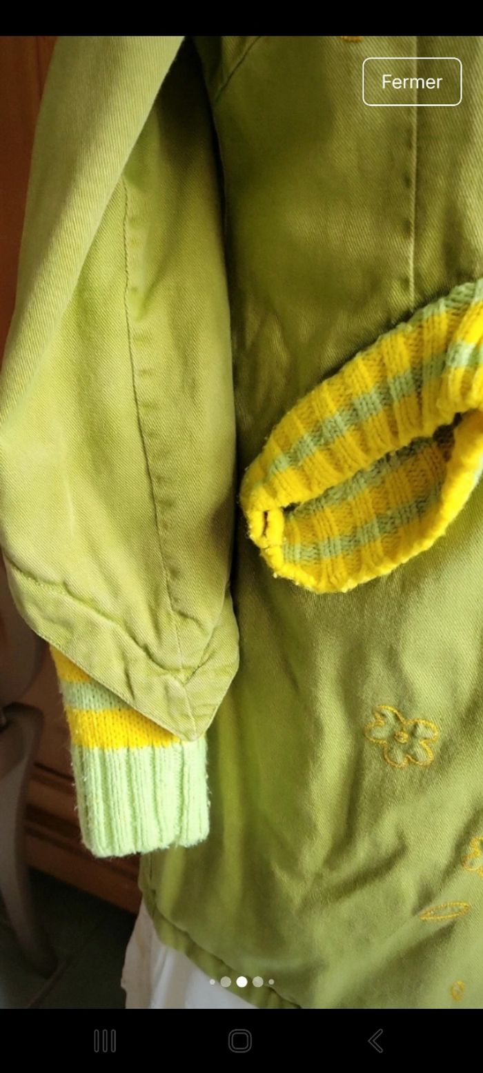 Manteau très original vert/jaune - photo numéro 5