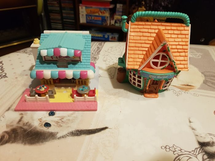 Polly Pocket vintage - 1993 Pizzeria maison + set mini market 1995 vivid imaginations