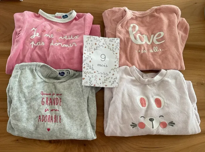 Lot de 8 pyjamas bébé fille 9 mois - photo numéro 7