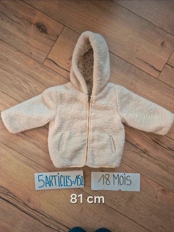 Manteau ouatiné façon mouton Vertbaudet 18 mois (81 cm)  Neuf