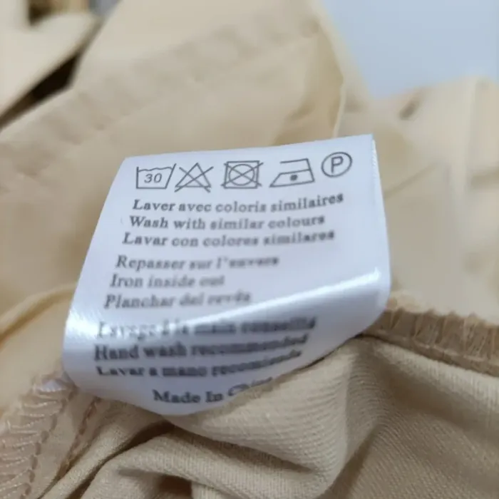 Combishort beige volantée col lavallière en coton - Daphnea Paris taille M A963 - photo numéro 9