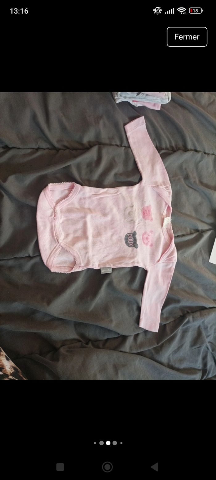 Lot de bodies bébé fille manche longue - photo numéro 4