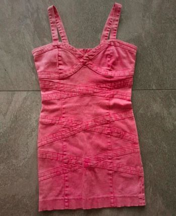 Robe en jean rose été femme S 36