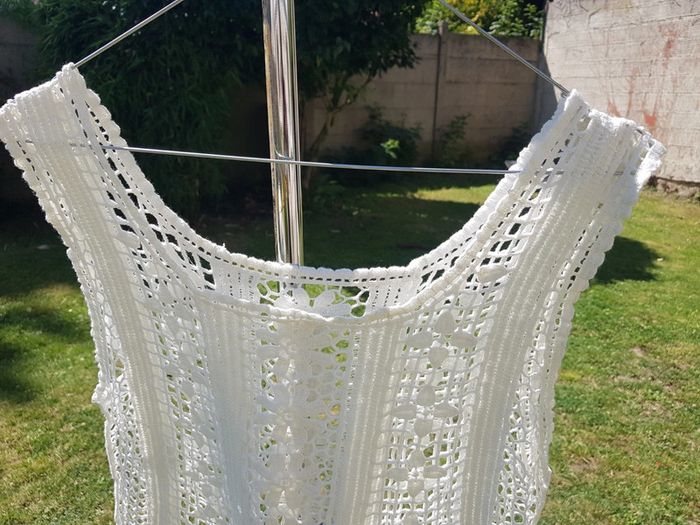 Top Crochet blanc taille unique - photo numéro 2