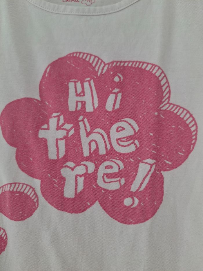 Tee-shirt blanc avec Inscription rose 12 ans Tex - photo numéro 3
