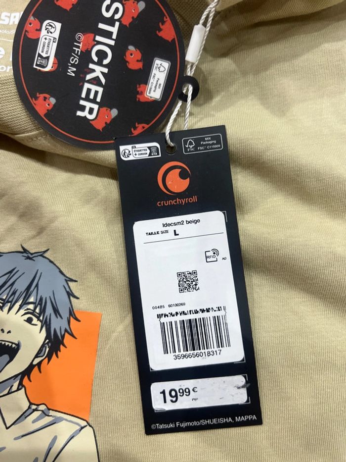 T-Shirt Chainsaw man L - mondial relay - photo numéro 4