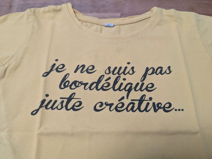 T-shirt Je ne suis pas bordélique fille 8 ans - photo numéro 3
