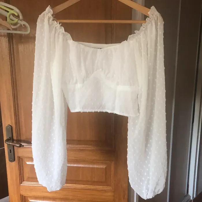 Top Shein blanc en taille 36