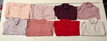 Lot 8 tee shirts Col roulé 18M