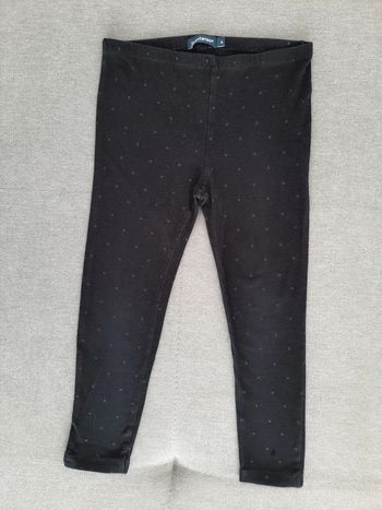 Legging long noir à petits pois In Extenso 4 ans