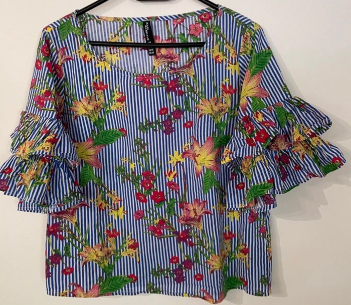 Blouse imprimés Fleurs Blouse Femme taille 38 Jean Pascale - photo numéro 2