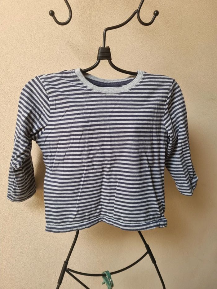 Pull ligné gris