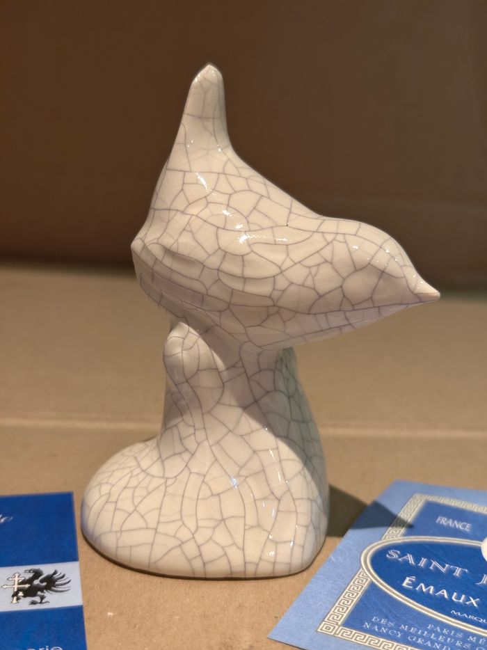 Oiseau blanc Saint Jean l'Aigle émaux de Longwy