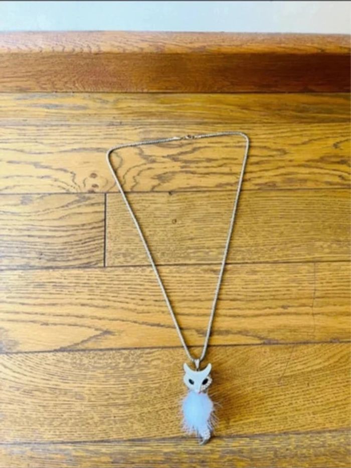 Sublime collier renard articulé avec pompon - photo numéro 2