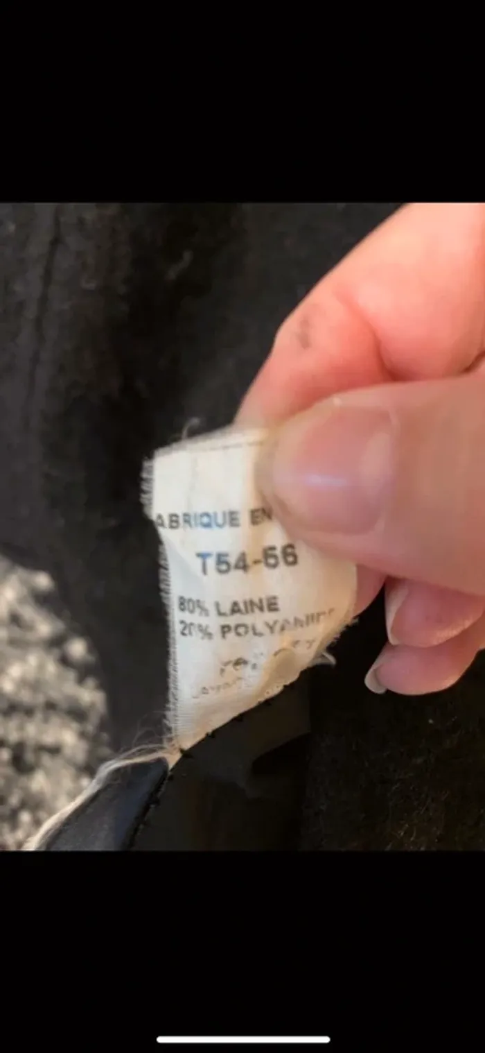 manteau veste noir à motifs Vetistyle taille 54 / 56 - photo numéro 5