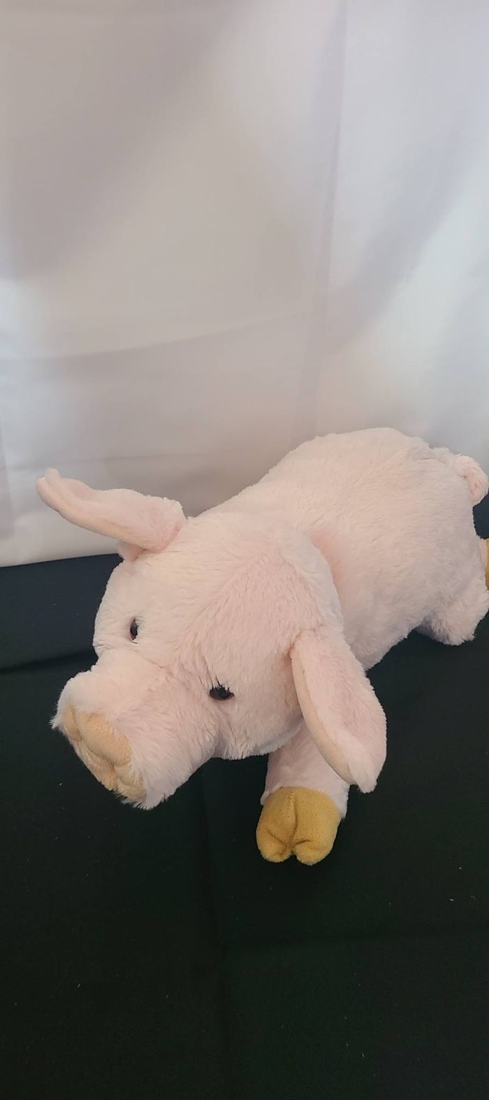 Peluche cochon rose GUND Hamlet 33 cm, granulés