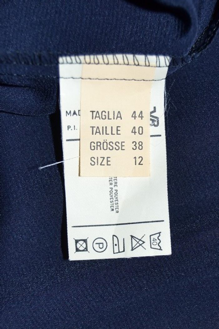 Veste femme fluide bleu marine neuve avec étiquette Fiorella Rubino taille 40 - photo numéro 7