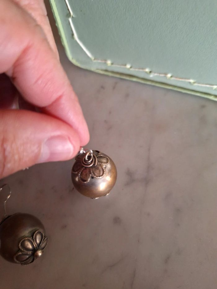 Boucles d'oreilles en métal vieilli - photo numéro 8