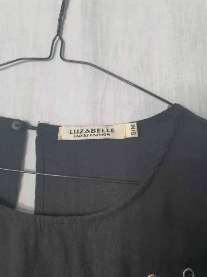 Blouse noire en coton - photo numéro 4