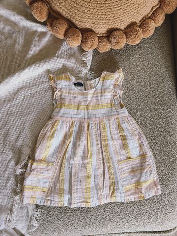 Robe kiabi rayures pastel multicolore neuve