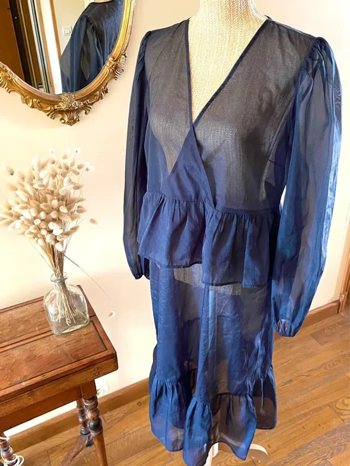 Robe Noire Transparente à Manches Longues – Monki – Neuf – Taille M - photo numéro 9