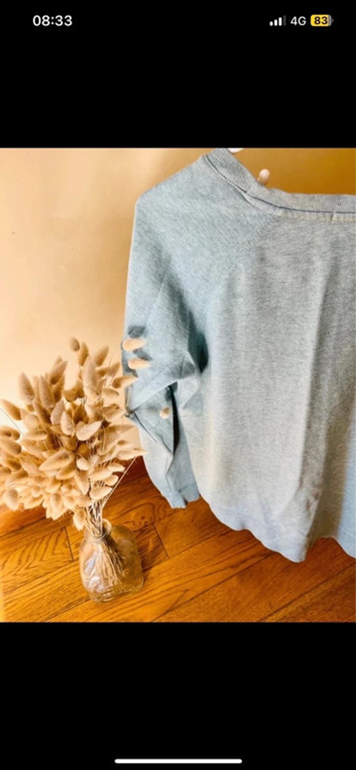 Sublime pull amisu taille M en coton bleu vert Envoi rapide - photo numéro 5