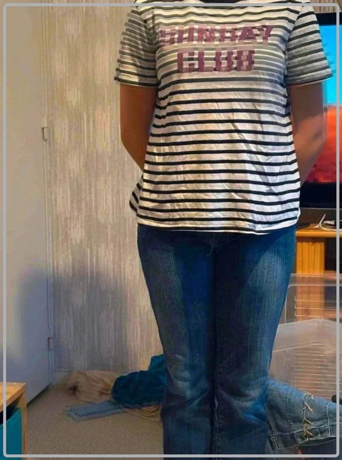 Tee  shirt style  mariniere  taille  40