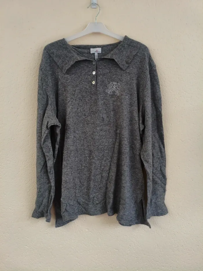 Pull gris - H.Peterseim - taille 54