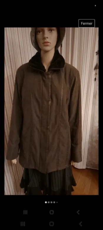 Manteau doudounne Marron Lebek fr be 42